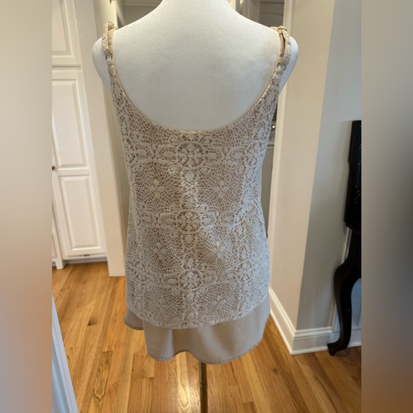 Cabi Cream Crochet Lace Tank Top - Picture 5 of 11